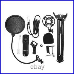 1 Set Mic with Sound Card Condenser Microphone for Video Conference