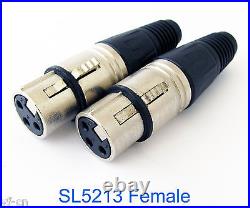 100pcs SL5213 XLR 3pin Female Jack Microphone Mic Speaker Cable Audio Connector