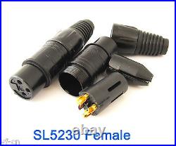 100pcs SL5230 XLR Gold 3pin Female Microphone Mic Speaker Cable Audio Connector