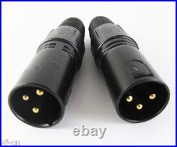 100x SL5229 XLR Gold 3pin Male Plug Microphone Mic Speaker Cable Audio Connector