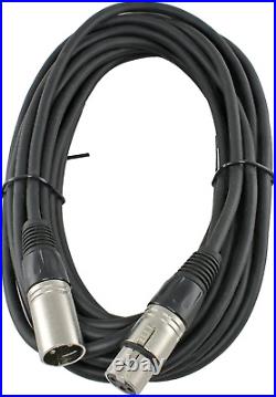 10Pack 25 FT Foot XLR 3 Pin Male Female MIC Microphone Shielded Audio Cable Cord