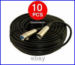 10x 50Ft Shielded XLR 3-Pin Male Female Mic Cord Audio Microphone Cable 50' Foot