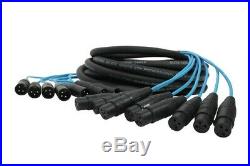 16-CHANNEL 30' FAN to FAN XLR EXTENSION SNAKE PRO AUDIO STAGE MIC MIXER CABLES