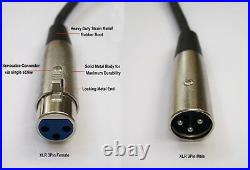 2 Pack 100Ft XLR Pro Audio 3Pin Male Female Cord MIC Microphone Balanced Cable