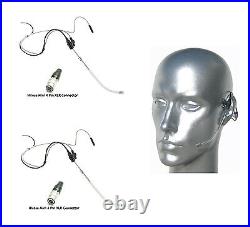 2 Set Headset Mic Extendible Switchable Left Right Boom for Audio Technica T27