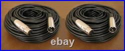 2 x 100Ft XLR 3Pin Male Female Microphone Audio Mic Cord Shielded Cables 100' FT