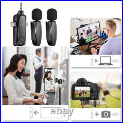 3IN1 2 Wireless Microphone Audio Video Recording Mini Mic for iPhone Samsung LG