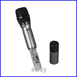 4 Channel UHF Wireless Microphones System Karaoke Audio 4 handheld Metal Mic