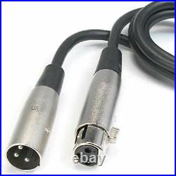 4Pack 25FT Feet XLR 3Pin Male to Female MIC microphone Shielded Audio Cable Cord