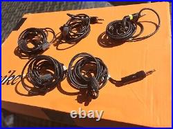 -5 x Lavalier Microphones For Radio Mic Kits & With Audio Out XLR Cables