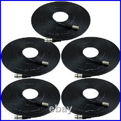 50Ft Mic Cable Patch Cords XLR Male to XLR Female Black Microphon