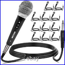 5Core Microphone Dynamic XLR Audio Cardioid Mic Vocal Karaoke Singing 12 Pieces