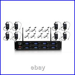 8-Channel Mic & Receiver System, (8) Belt-Packs, (8) Headsets, (8) Lavaliers