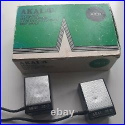AKAI M-8 ADM-5 DYNAMIC MICROPHONE 50k ohms stereo pair vintage mic retro sound