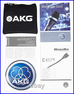 AKG C417 L Omnidirectional Clip on Lavalier Microphone XLR Mic + Windscreen
