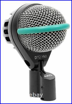 AKG D112 MKII Kick Drum Bass Guitar Microphone+Audio Technica Headphones+Stand