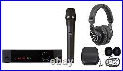 AKG DMS100 4-Channel Digital Handheld Wireless Microphone Mic System+Headphones