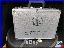 AKG Drum Mic Set (1 x D112 + 4 x C418) Also Audio Technica Overhead C/w Case