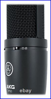 AKG P120 Studio Condenser Recording/Live Streaming Microphone Mic + Headphones