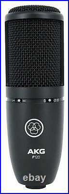 AKG P120 Studio Condenser Recording/Live Streaming Microphone + Mic Vocal Shield