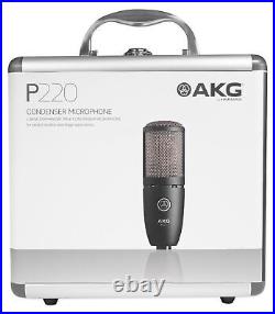 AKG P220 Studio Condenser Microphone Recording Mic+Audio Technica Boom Arm