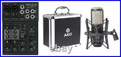 AKG P420 Studio Condenser Recording Podcasting Microphone Dual Capsule Mic+Mixer
