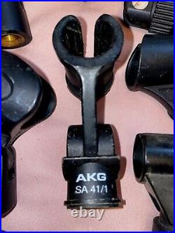 AKG Sennheiser Audio Technica Audix Peavey & Genric Mic Holder Collection 24 Pie