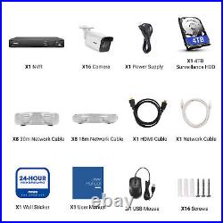 ANNKE 4K CCTV System Audio Mic 8MP Security POE IP Camera 8 16CH H. 265+ NVR IP67
