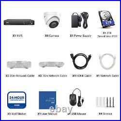 ANNKE 4K POE IP Security CCTV Camera System 8CH 8MP H. 265+ NVR Audio Mic Home 2T