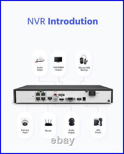 ANNKE 8MP CCTV System 4CH 4K Video NVR Audio Mic PoE Security IP Camera Outdoor