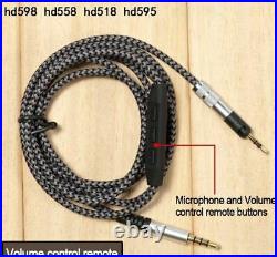 AUDIO123 Cable with mic volume for Sennheiser HD598 HD558 HD595 HD518 Headphone