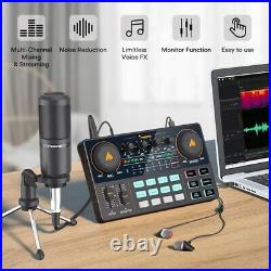 All-In-On Microphone Mixer Kit AM200-S1 Sound Card Audio Podcast for PC, Phone