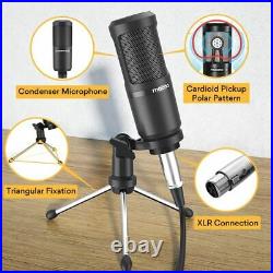 All-in-on Microphone Mixer Kit Sound Card Audio Podcaster With Condenser Phones