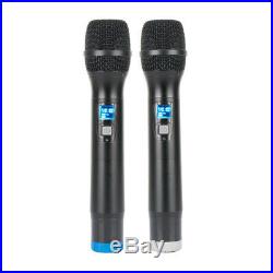 American Audio WM-219 2 x Wireless Handheld Radio Microphones Mic System UHF Adj