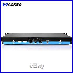 Aokeo 4-Channel Professional Pro Audio UHF Wireless Microphone 4 Desktop Mic