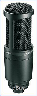 Audio Technica AT2020 Condenser Mic with Stand, Pop Shield and Cable
