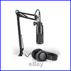 Audio-Technica AT2020 Stream/Podcast XLR Studio Mic Pack with Boom & ATH-M20X
