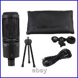 Audio Technica AT2020USB+ PLUS Podcasting Podcast Recording Microphone Mic+Stand