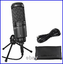 Audio Technica AT2020USB+ PLUS USB Recording Mic withHeadphone Output+Vocal Shield