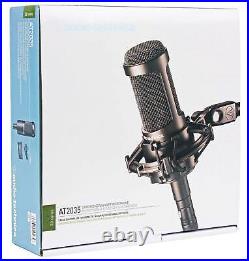 Audio Technica AT2035 Condenser Studio Recording Microphone+Pro Mic Boom Arm