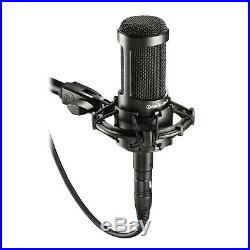 Audio Technica AT2035 Professional Cardioid Condenser Microphone Mic Stand XLR