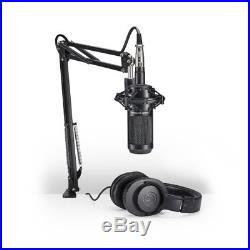 Audio-Technica AT2035PK Streaming/Podcast Studio Mic Pack with Boom & Headphones