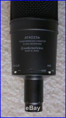 Audio Technica AT4033a Condenser mic with shockmount