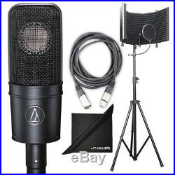 Audio Technica AT4040 Condenser Mic withIsolation Shield Stand, Cable &Polish Cloth