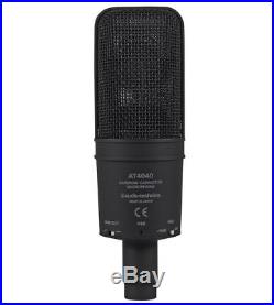 Audio Technica AT4040 Pro Cardioid Condenser Microphone+Case+Studio Mic+Mount