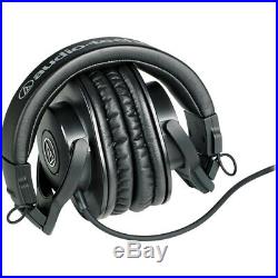Audio-Technica ATH-M30x Headphones + Blue Yeti USB Mic Red+Mackie CR3 PRO Bundle
