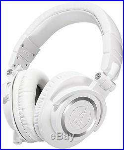 Audio-Technica ATH-M50x Sound-Isolating Monitor Headphones (White)
