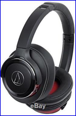 Audio Technica ATH-WS660BTBRD Solid Bass Bluetooth Over-Ear HeadphonesBlack Red