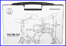 Audio Technica ATM-DRUM7 Drum Microphone Kit with(7) Mics Kick/Snare/Tom/Overheads