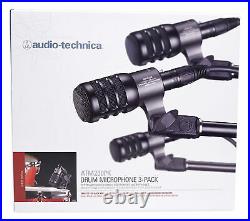 Audio Technica ATM230PK (3) Dynamic Instrument Microphones Drum Mics + Mounts